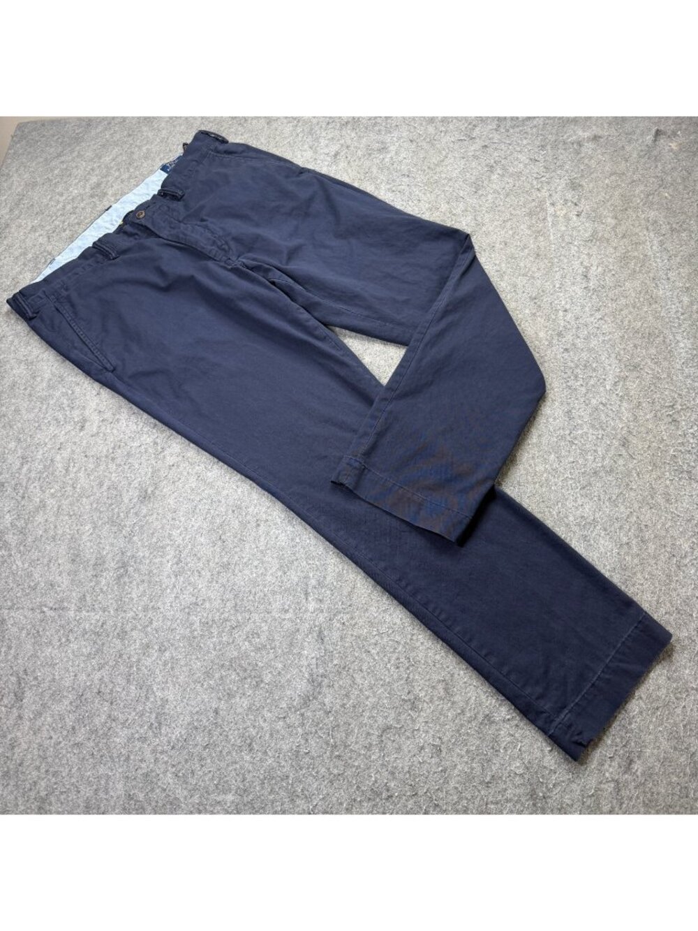 Polo Ralph Lauren Pants Men 36 x 30 Blue Stretch Slim Fit Chino Flat Front b019